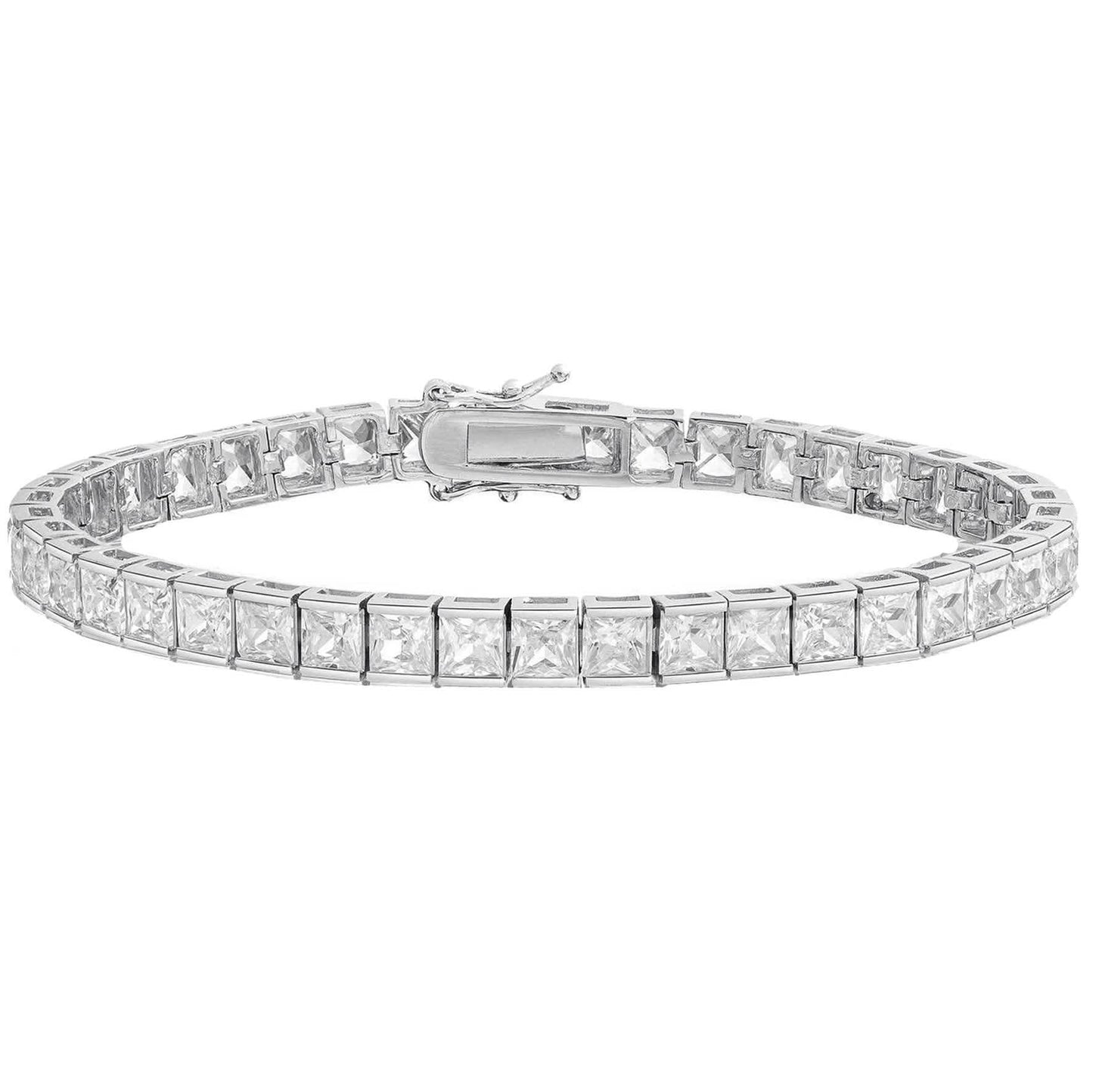 Princess Cut Crystal Tennis Bracelet DailySale