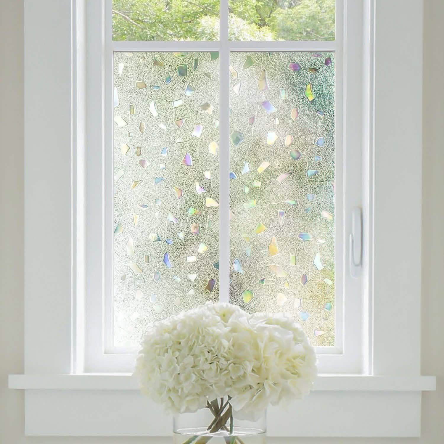 Privacy Window Film Sun Blocking Non-Adhesive Anti UV Window Sticker - Assorted Styles DailySale