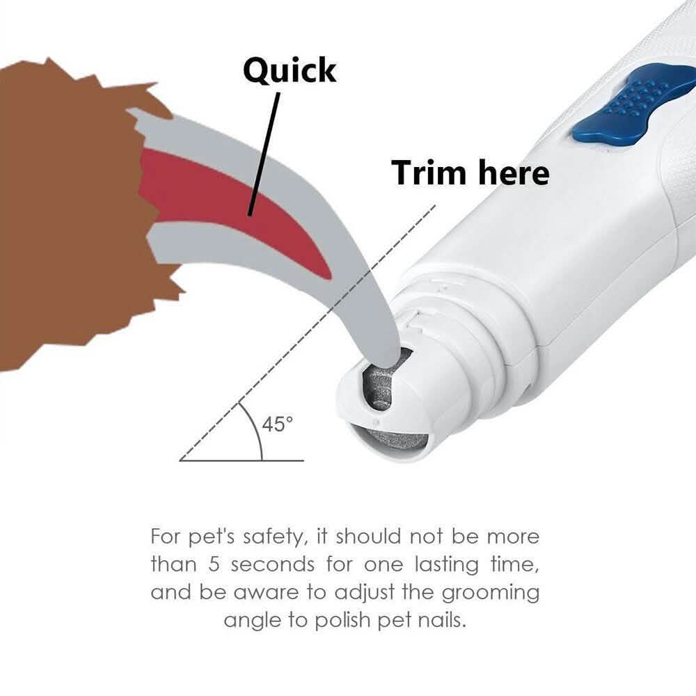 Pro Pet Dog Cat Nail Trimmer Grooming Tool Grinder Electric Clipper Kit DailySale