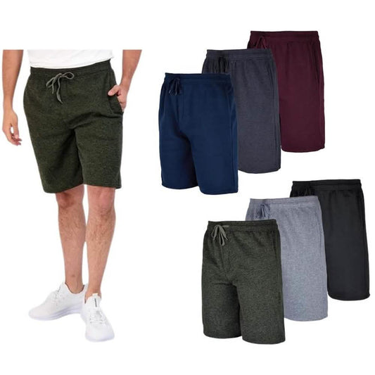 3-Pack: Men's Fleece Lounge Shorts With Pockets DailySale
