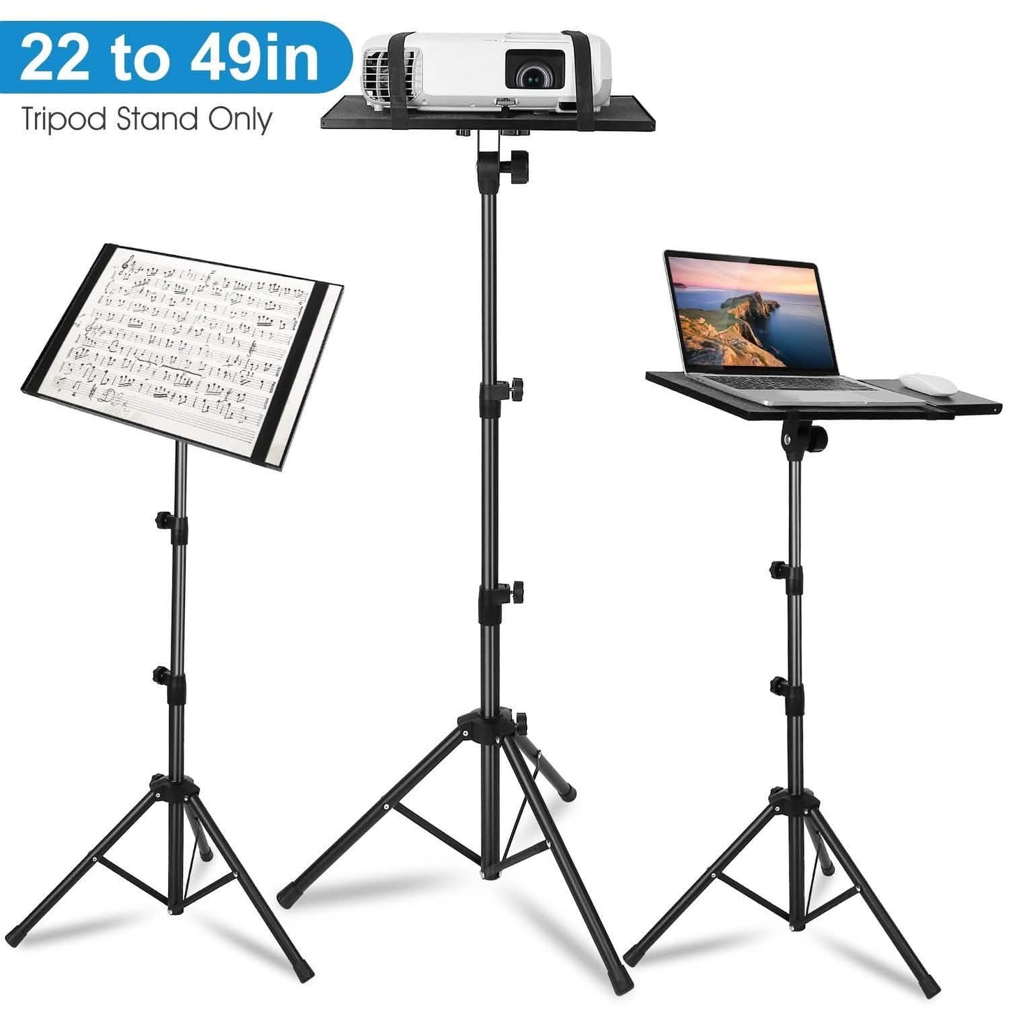Projector Tripod Stand Folding with Height Tilt Adjustment DailySale