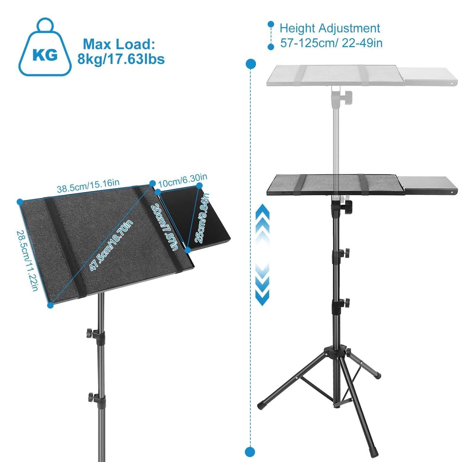 Projector Tripod Stand Folding with Height Tilt Adjustment DailySale