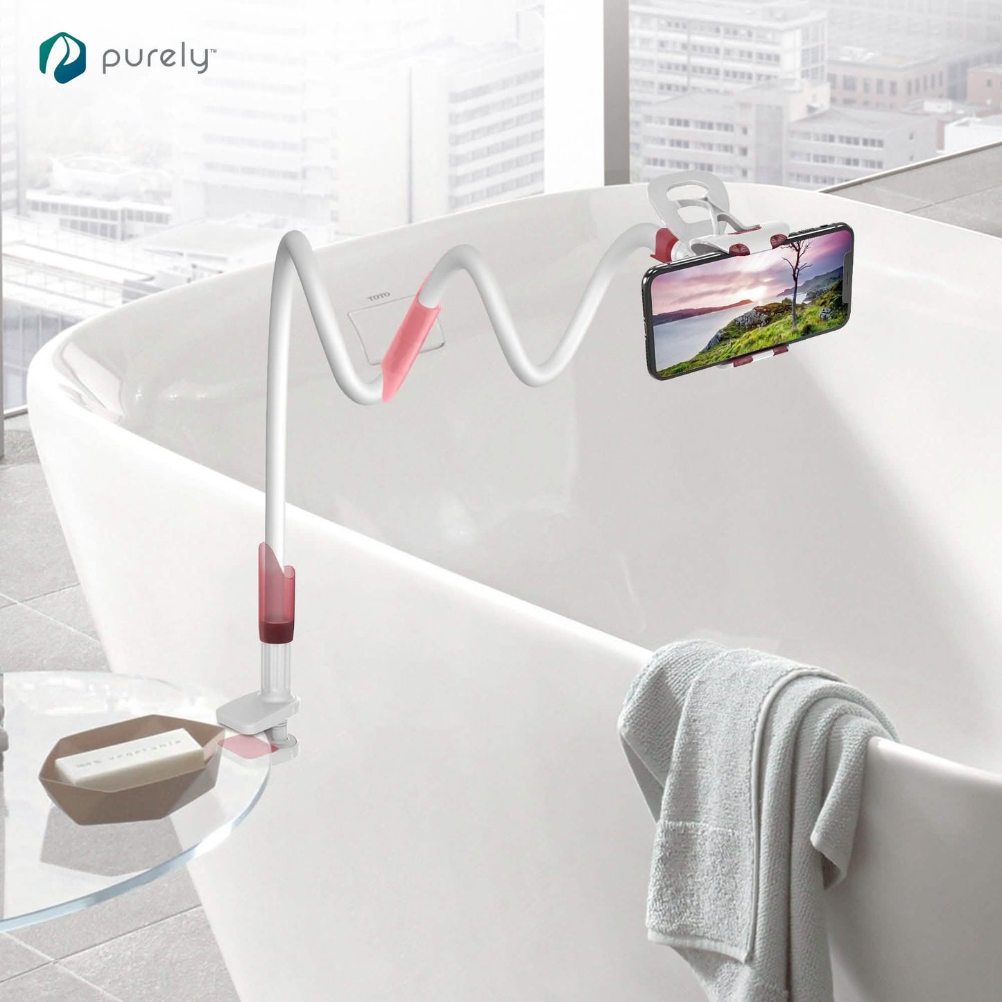 Purely Gooseneck Phone Holder - Flexible Arm Cell Phone Stand for Desk DailySale