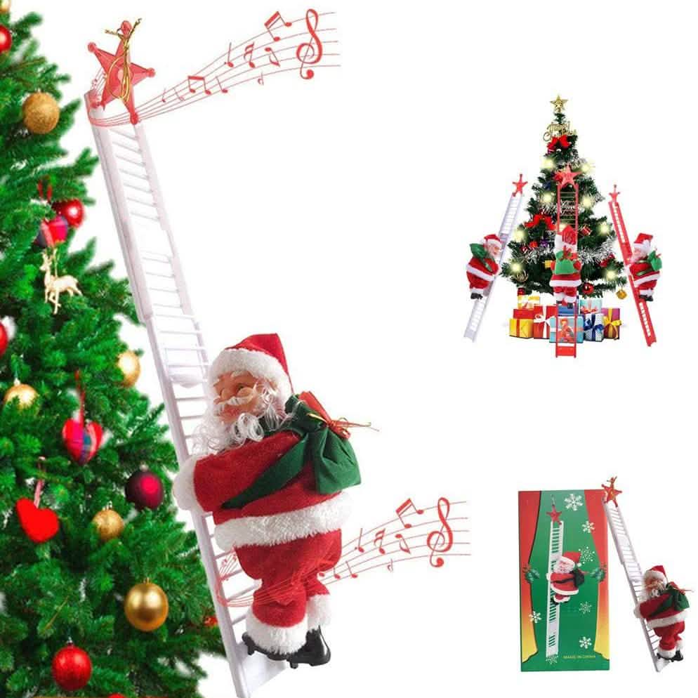 Puroregno Electric Climbing Ladder Rope Santa Claus Doll DailySale