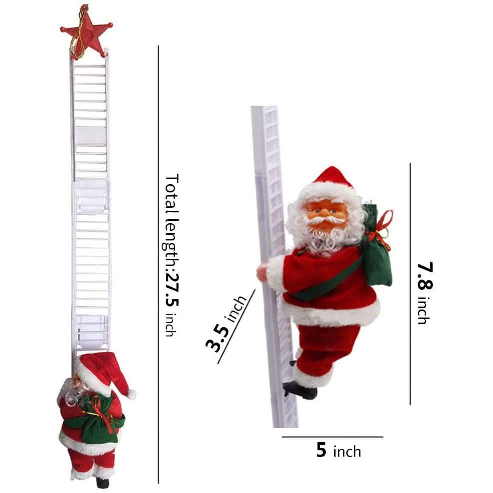 Puroregno Electric Climbing Ladder Rope Santa Claus Doll DailySale