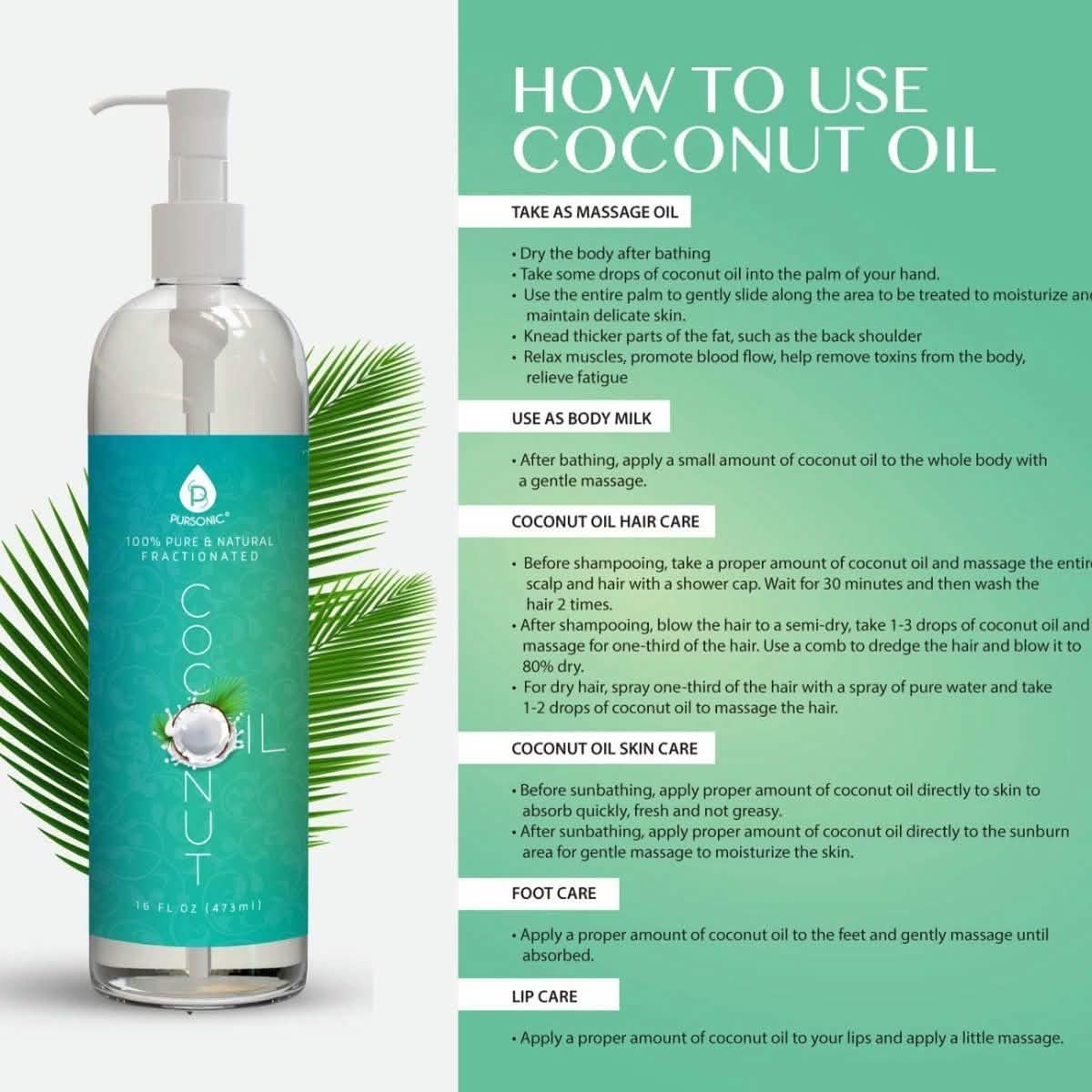 Pursonic Handheld Massager and Pursonic 100% Pure Fractionated Coconut Oil DailySale