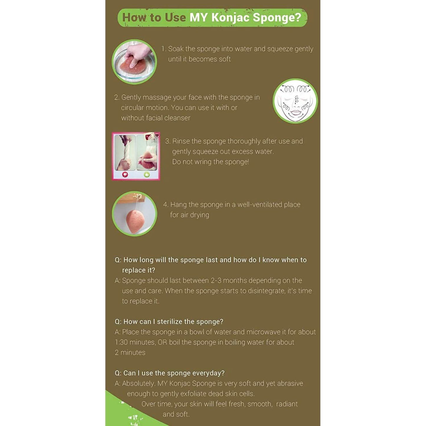 Pursonic Natural Facial Konjac Sponge DailySale