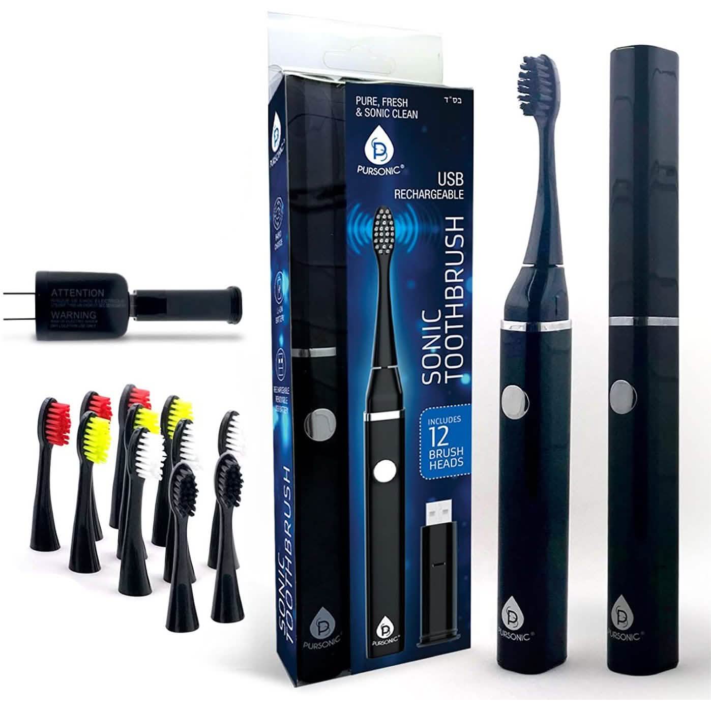 Pursonic Professional Removable USB Rechargeable Sonic Toothbrush Set DailySale