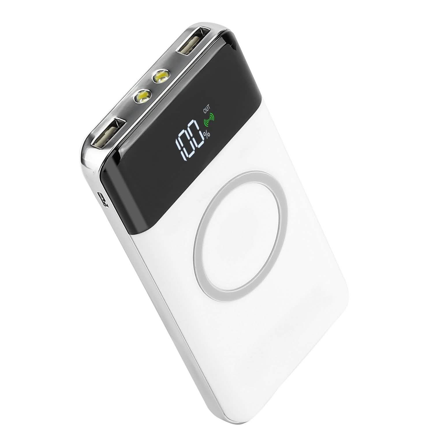 Qi Wireless Station 10000mAh Powerbank with 4 Modes Flashlight DailySale