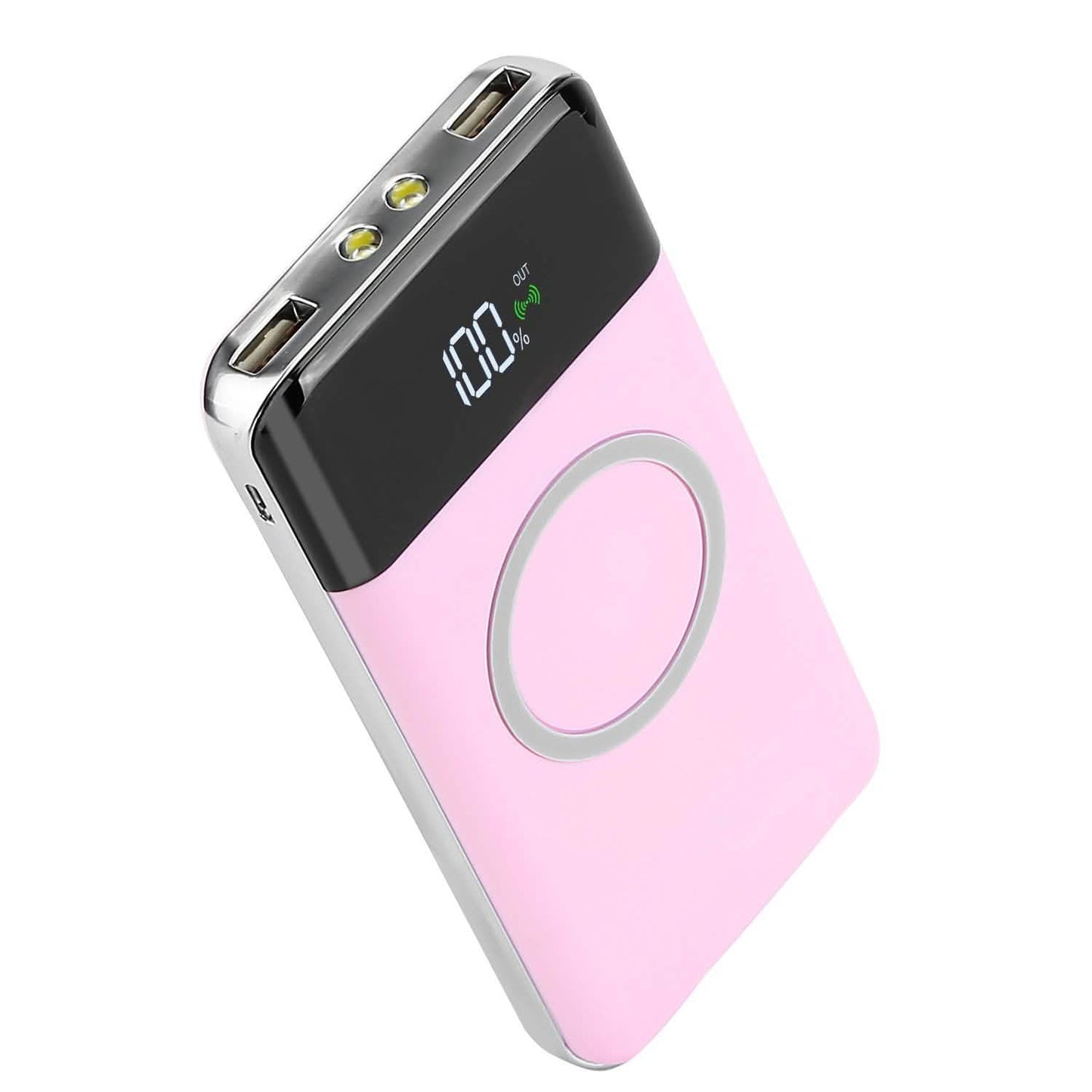 Qi Wireless Station 10000mAh Powerbank with 4 Modes Flashlight DailySale