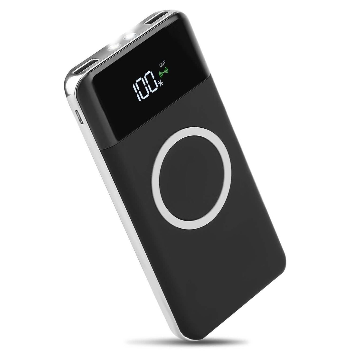 Qi Wireless Station 10000mAh Powerbank with 4 Modes Flashlight DailySale