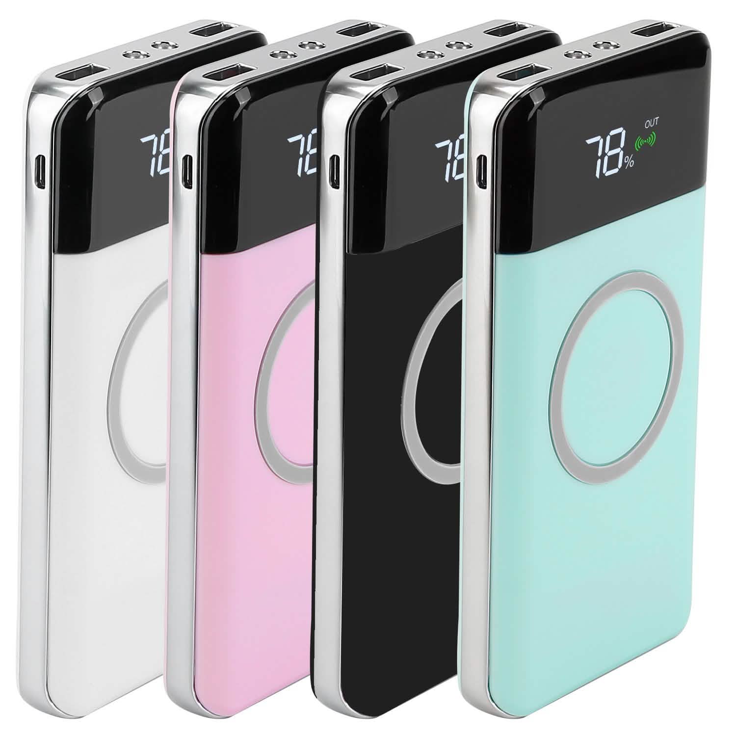 Qi Wireless Station 10000mAh Powerbank with 4 Modes Flashlight DailySale