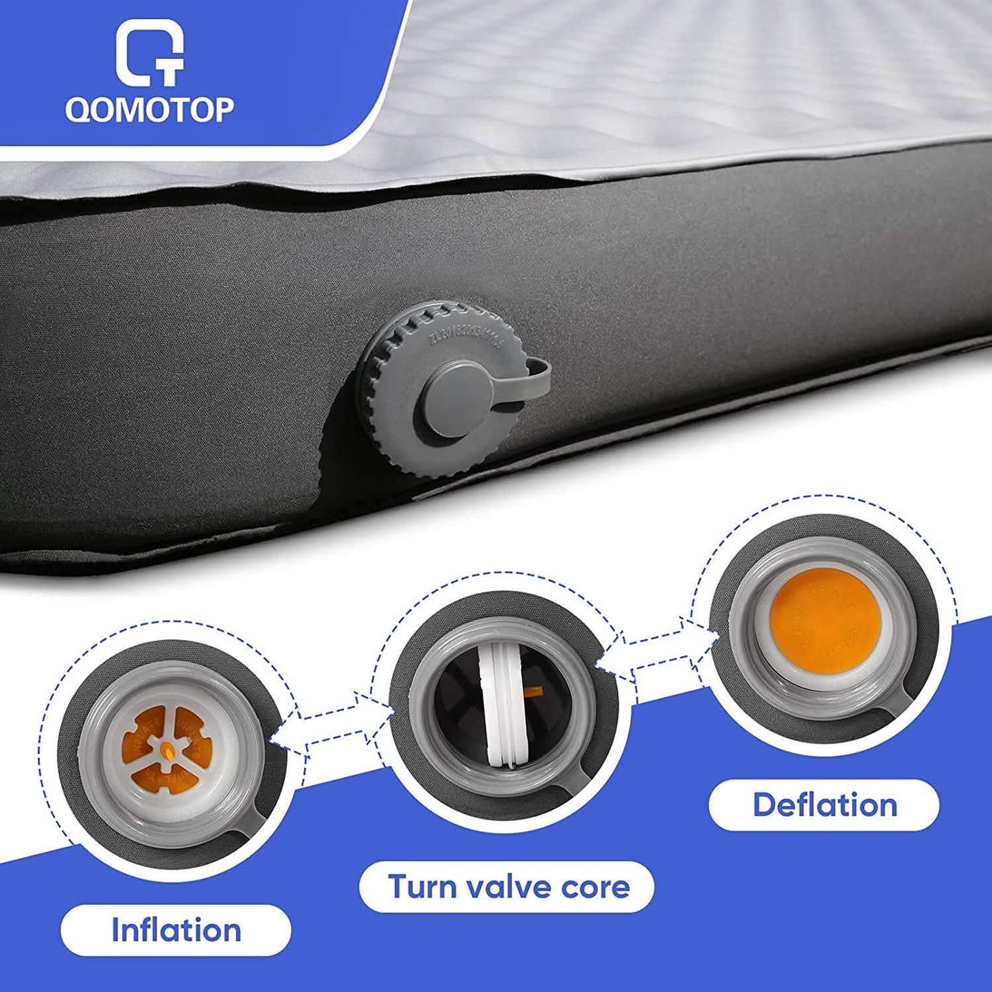 QOMOTOP Ultra Thick Self-Inflating Camping Mattress DailySale