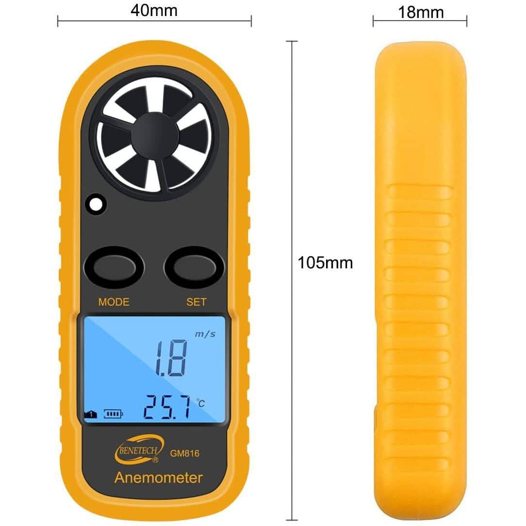 Qotone GM816 Digital Anemometer Wind-Speed Gauge Meter DailySale