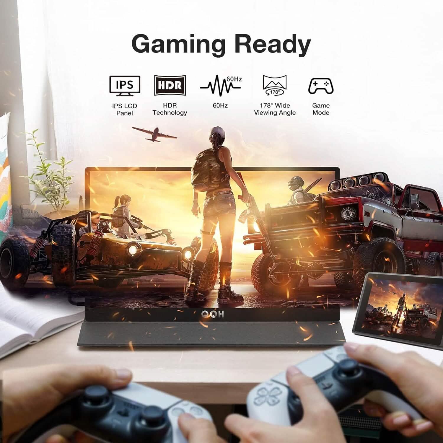 QQH 15.6" 1080P IPS Portable Monitor (Refurbished) DailySale
