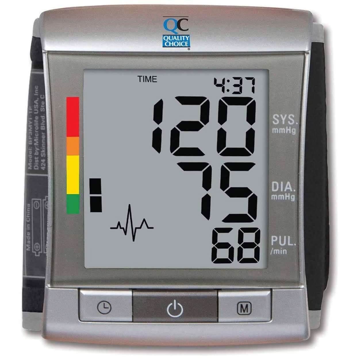 Quality Choice Deluxe Automatic Wrist Cuff Blood Pressure Monitor DailySale