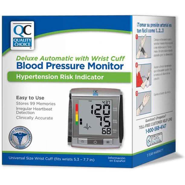 Quality Choice Deluxe Automatic Wrist Cuff Blood Pressure Monitor DailySale