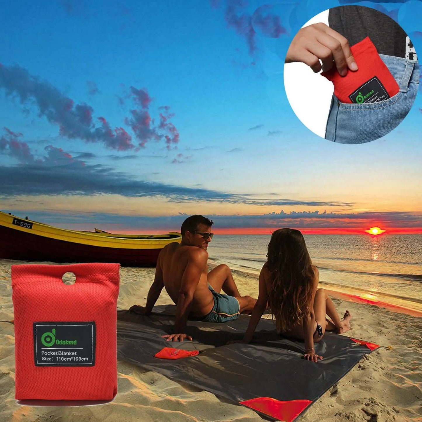 Quick Drying Mat Waterproof Picnic Sheet Beach Blanket Pocket Sand Pad DailySale