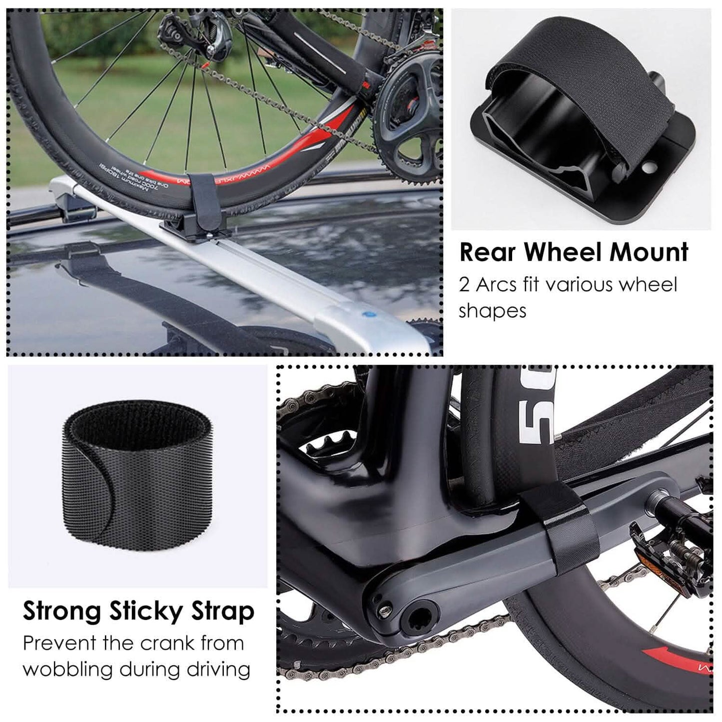 Quick Release Bike Fork Block Mount Rack for Car Roof DailySale
