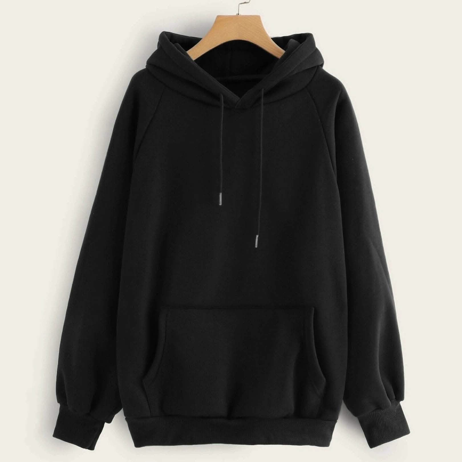 Raglan Sleeve Kangaroo Pocket Hoodie DailySale