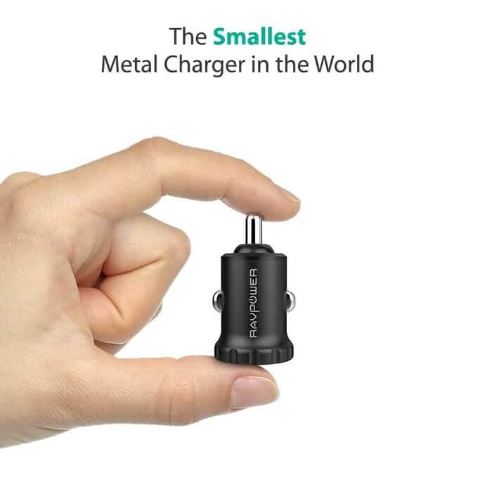 RavPower 24W 4.8A Mini Dual USB Car Adapter 2-Port Car Charger (Refurbished) DailySale