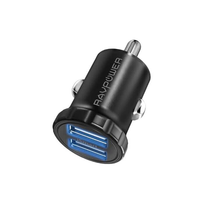 RavPower 24W 4.8A Mini Dual USB Car Adapter 2-Port Car Charger (Refurbished) DailySale