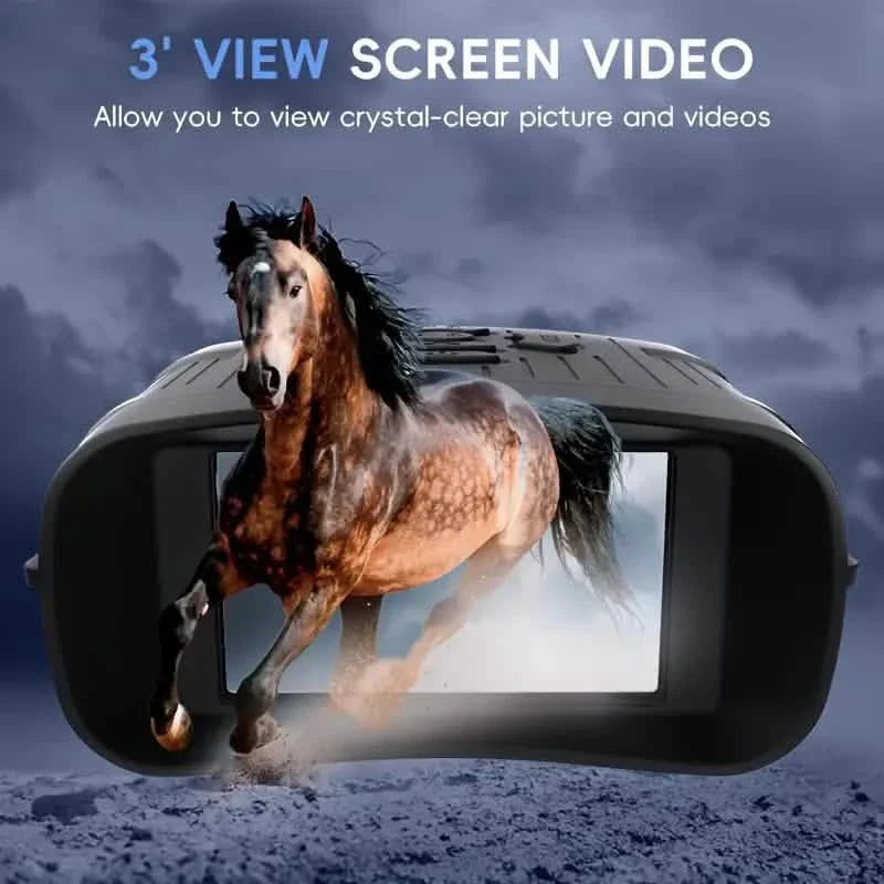 Rechargeable Infrared Night Vision Goggles 10X Digital Zoom with 3'' Screen DailySale