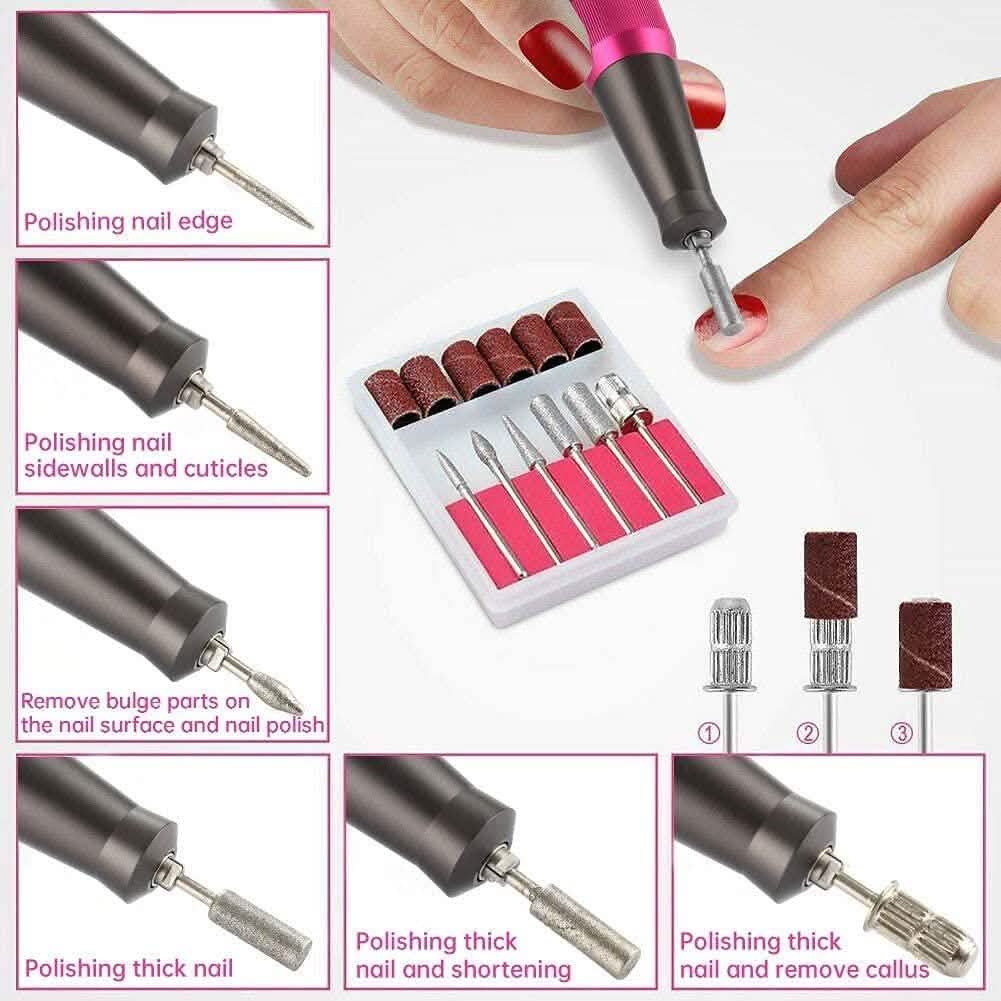 Rechargeable Nail Drill Kit with 2000mAh Phone Power Bank DailySale