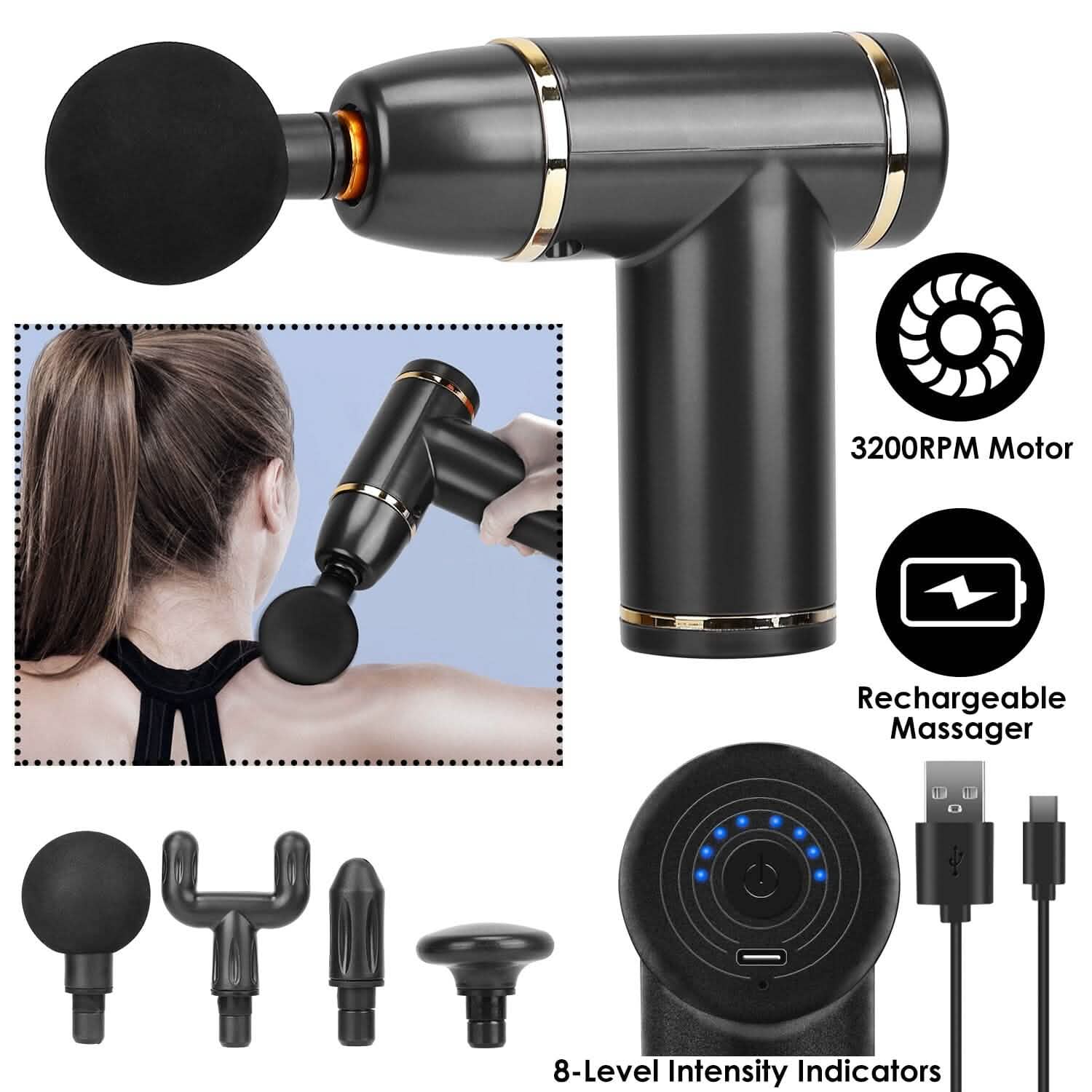 Rechargeable Percussion Massage Gun DailySale
