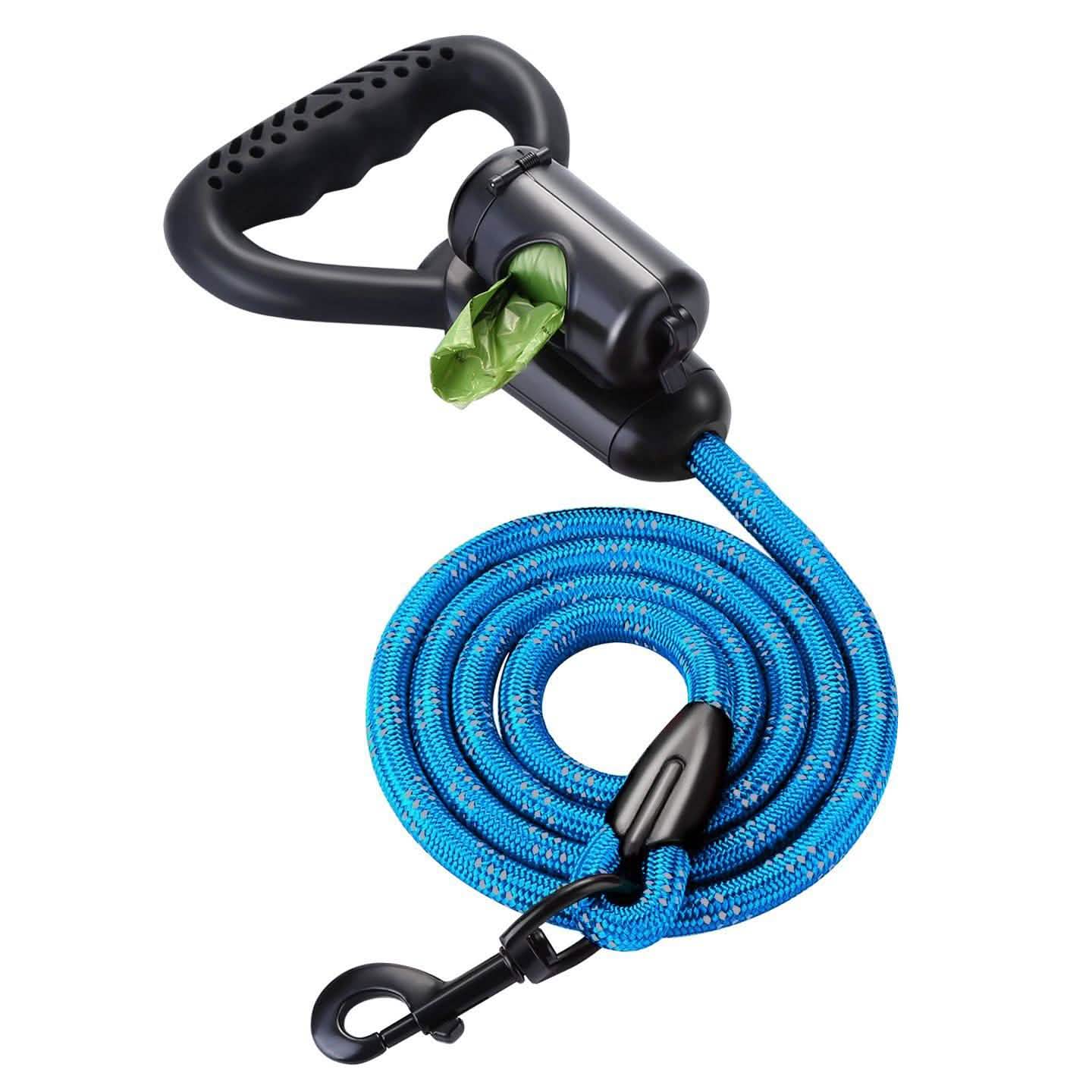 Reflective Durable 2-in-1 Dog Leash 5ft Hands-Free Waste Bag Dispenser DailySale
