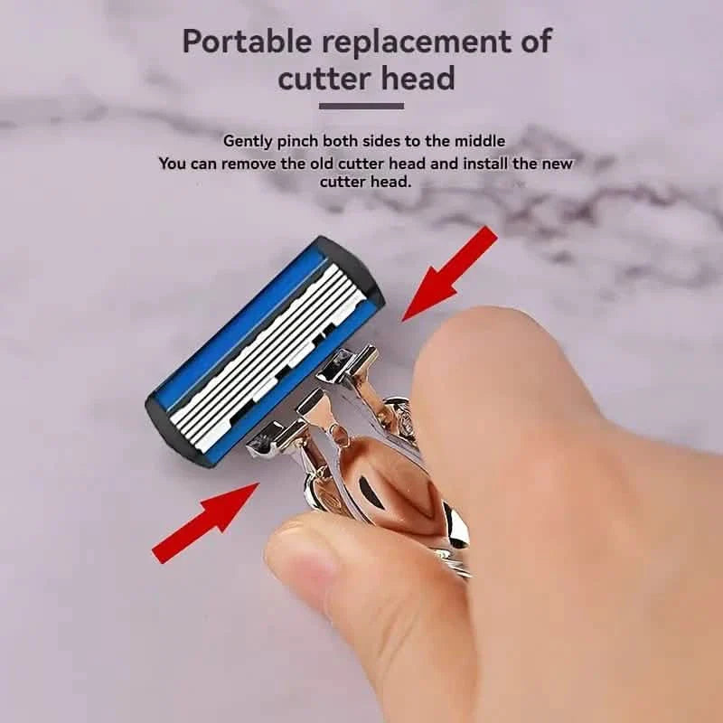 Replacement Razor Blades Safety Shaver Set with Anti-Slip Metal Handle with 1 Razor + 36 Blades DailySale