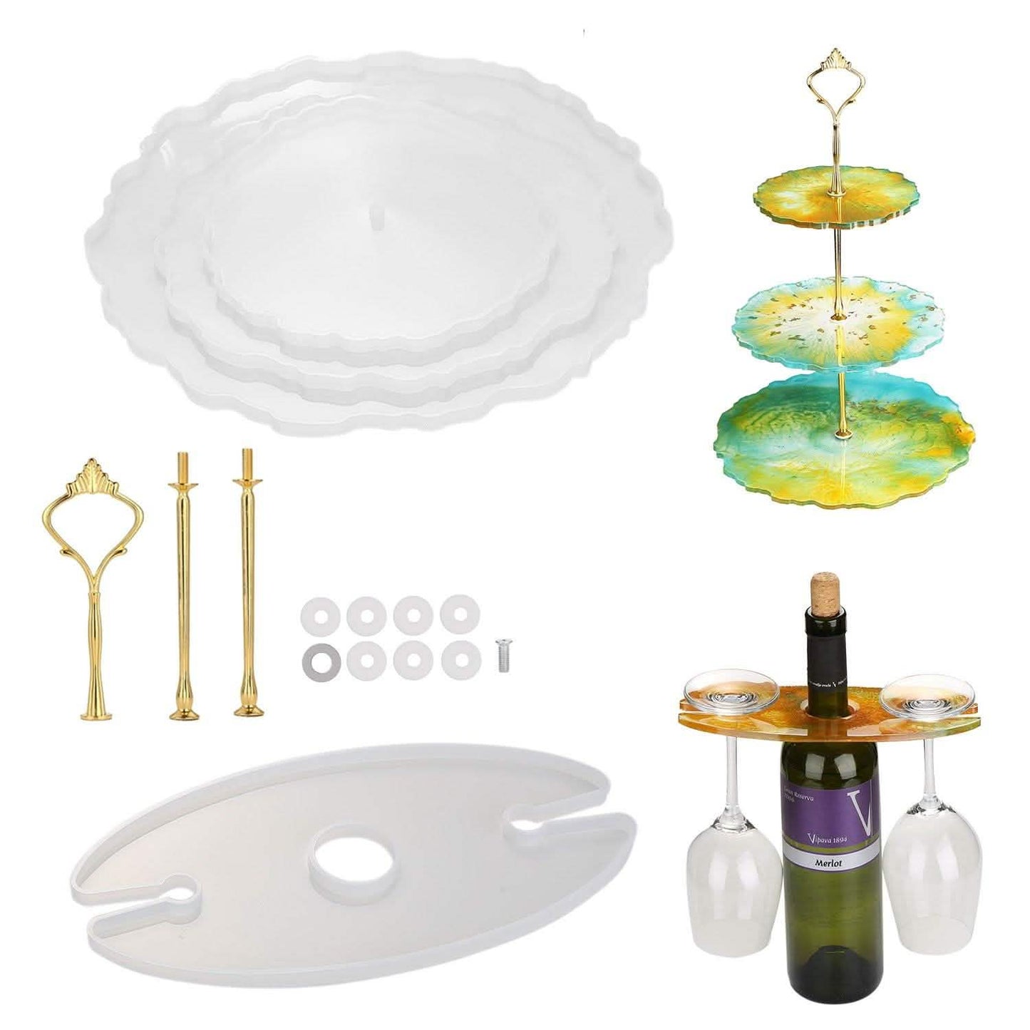 Resin Casting 3-Tier Cake Stand DailySale