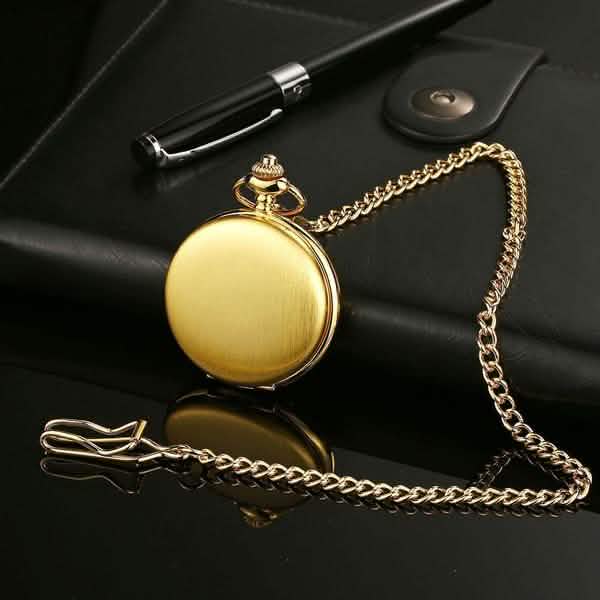 Retro Smooth Men Pocket Watch with Chain DailySale