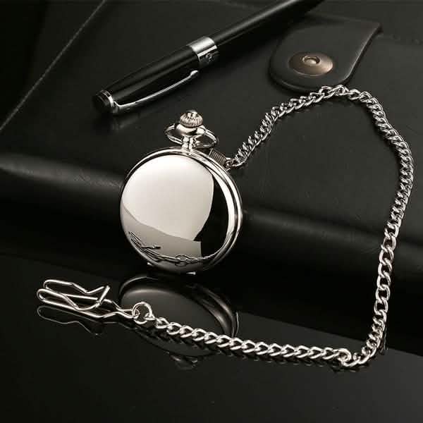 Retro Smooth Men Pocket Watch with Chain DailySale