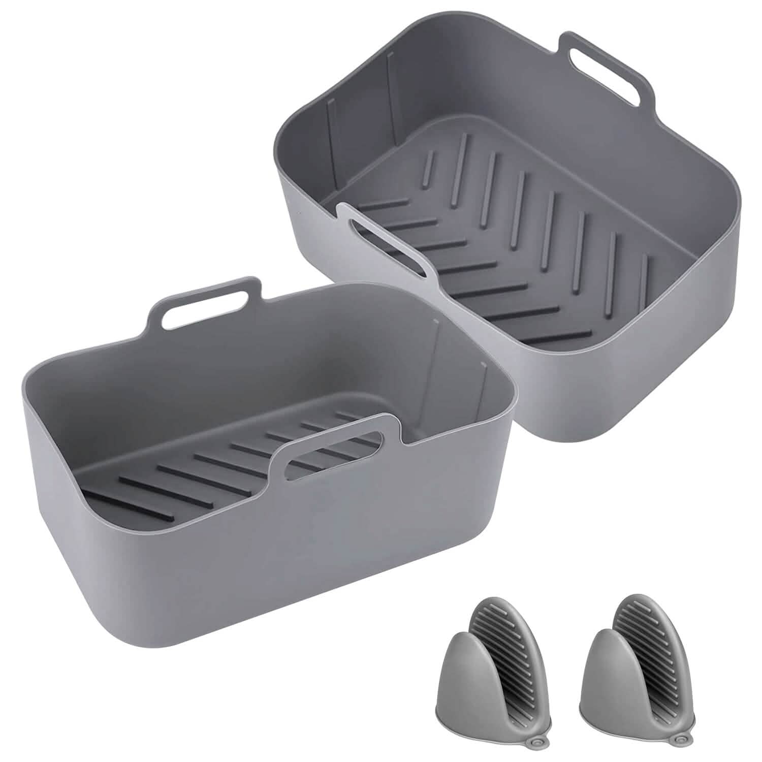 Reusable Air Fryer Silicone Pot Rectangle Replacement of Parchment Liners 6-8 Quart DailySale