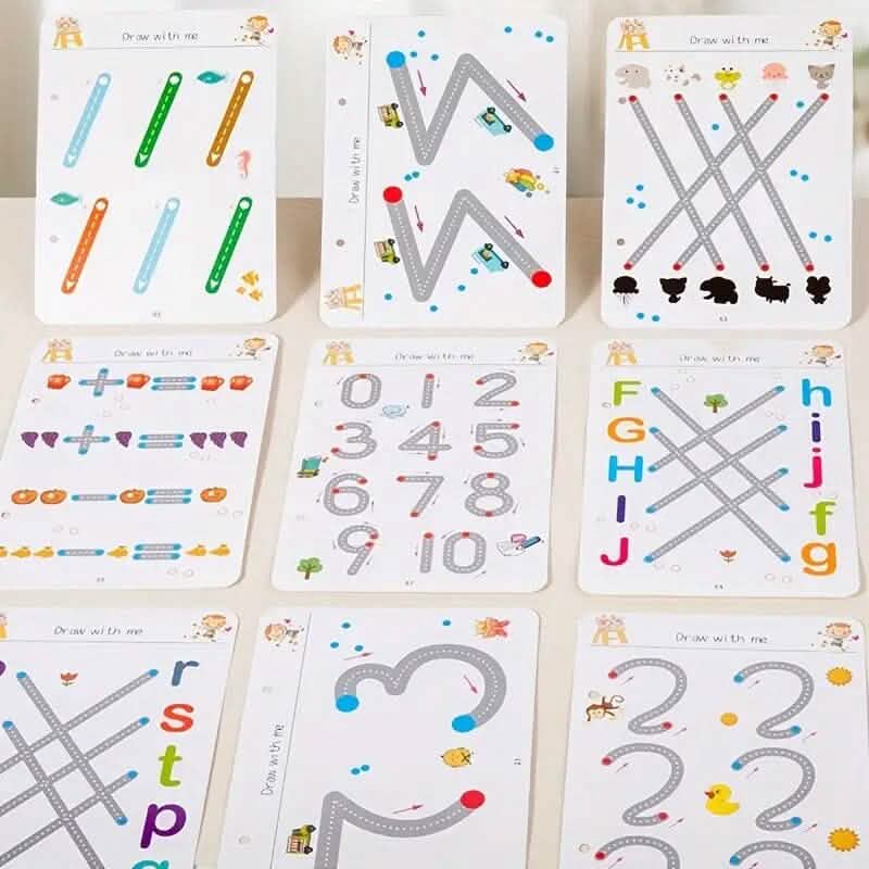 Reusable Magic Practice Workbook Set with Erasable Pen and Refills DailySale
