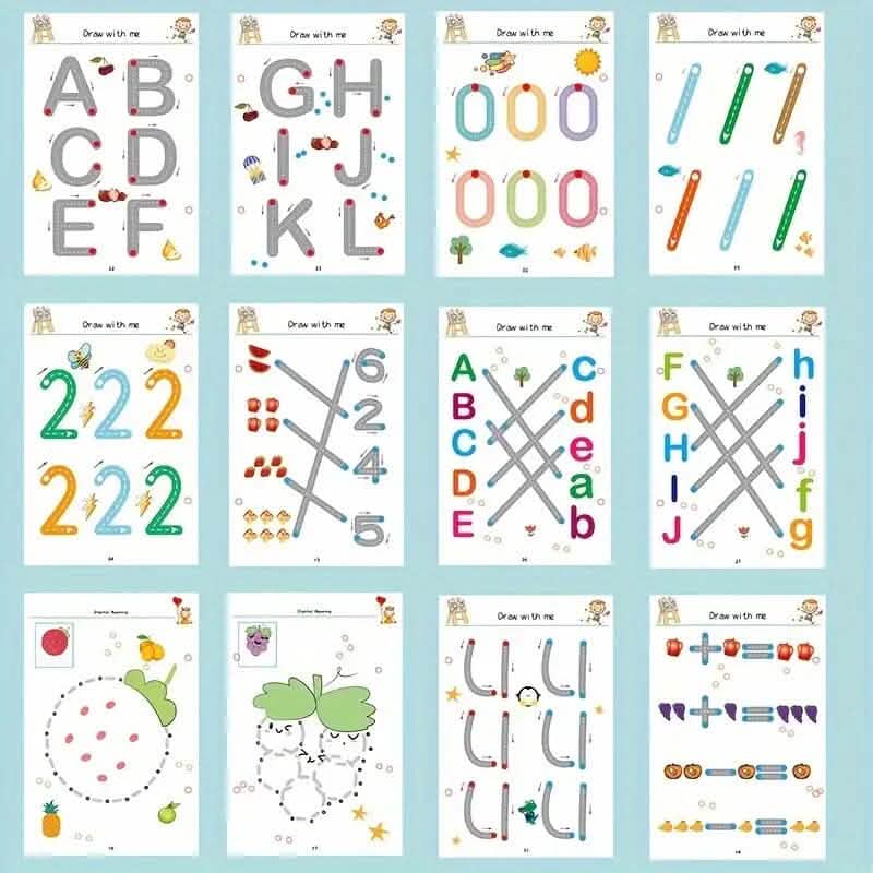 Reusable Magic Practice Workbook Set with Erasable Pen and Refills DailySale
