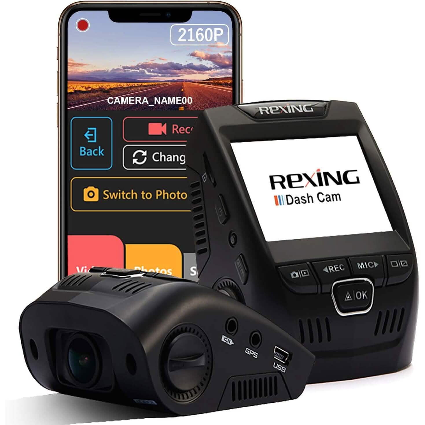 REXING V1 - 4K Ultra HD Car Dash Cam 2.4" LCD Screen  (Refurbished) DailySale