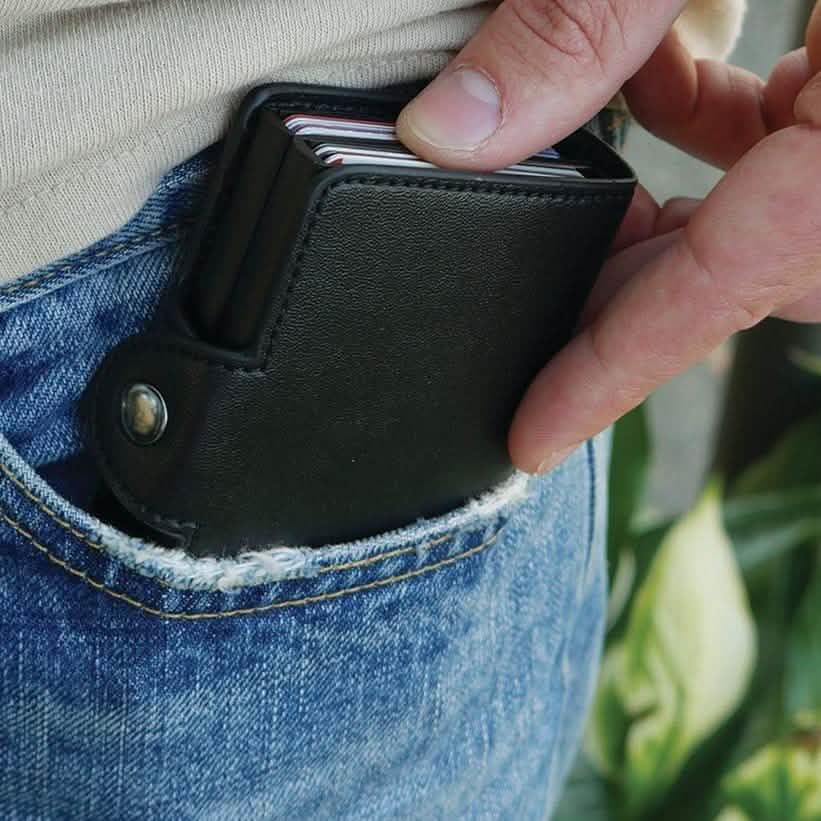 RFID-Blocking Cascading Quick Card Wallet DailySale