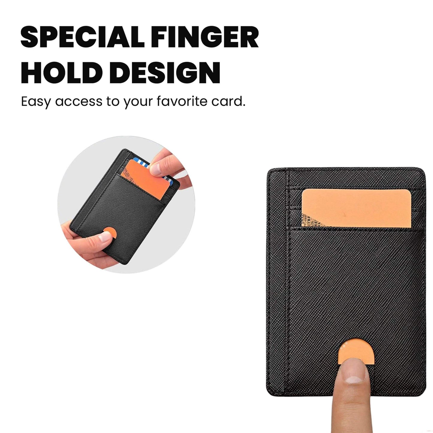 RFID Blocking Minimalist Front Pocket Slim Leather Wallet For Men Women DailySale