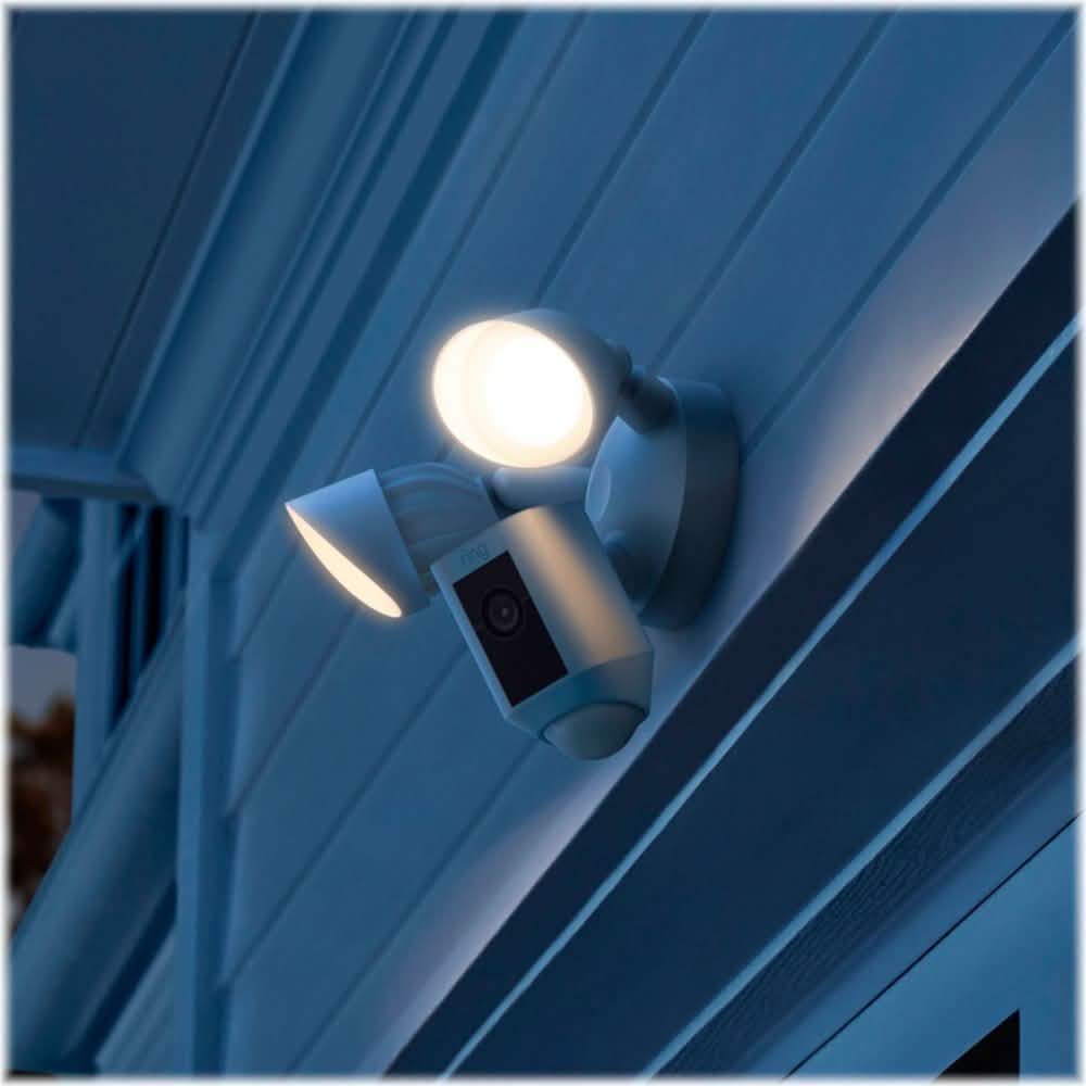 Ring - Floodlight Cam Plus Outdoor Wired 1080p Surveillance Camera DailySale