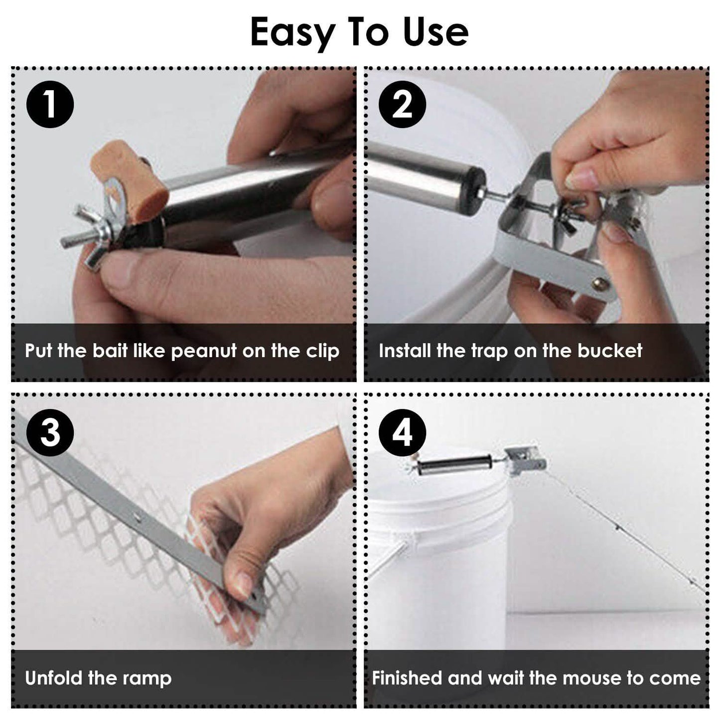 Roll Trap Log Rolling Mouse Catcher with 19.69" Mesh Ramp DailySale