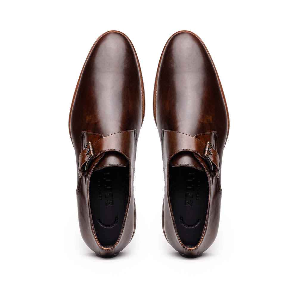 55-605-CST ROMAN Italian Calfskin Monkstrap Chestnut