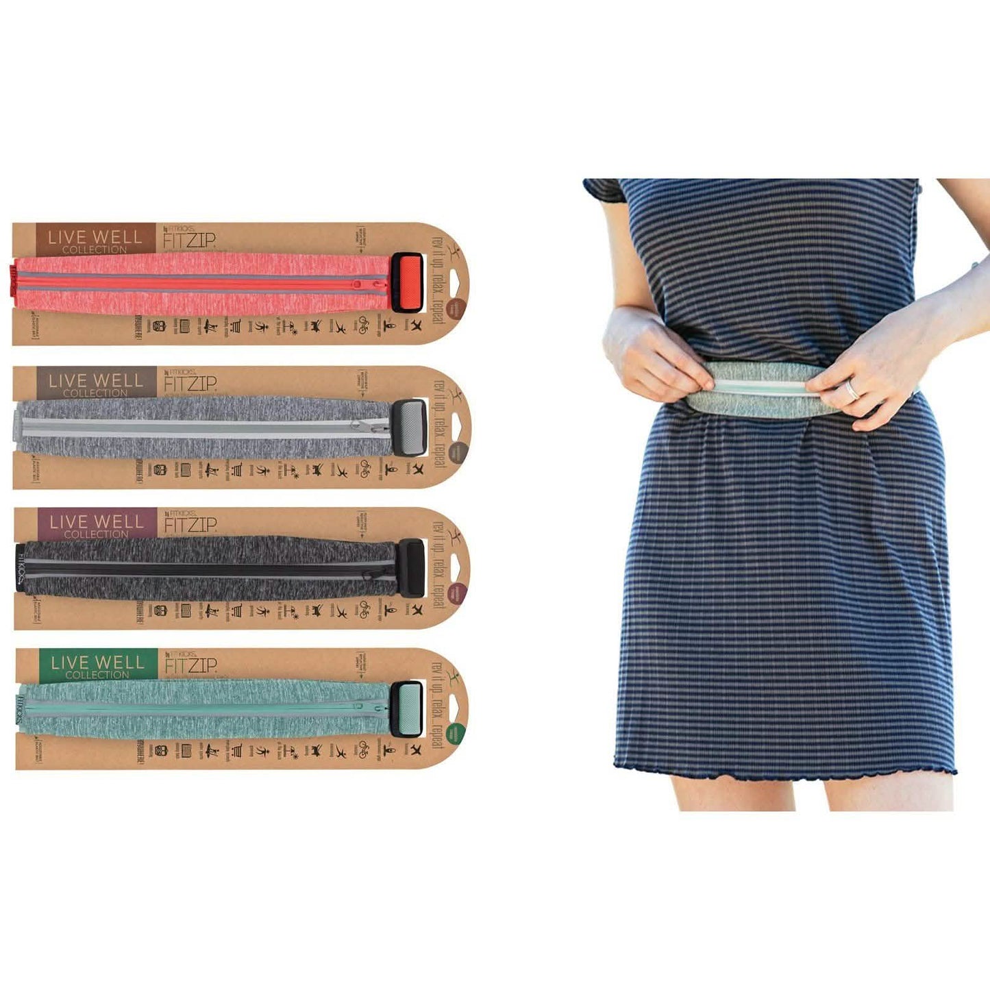 Running Belt Expandable Waist Pack And Phone Holder With Reflective Zipper DailySale