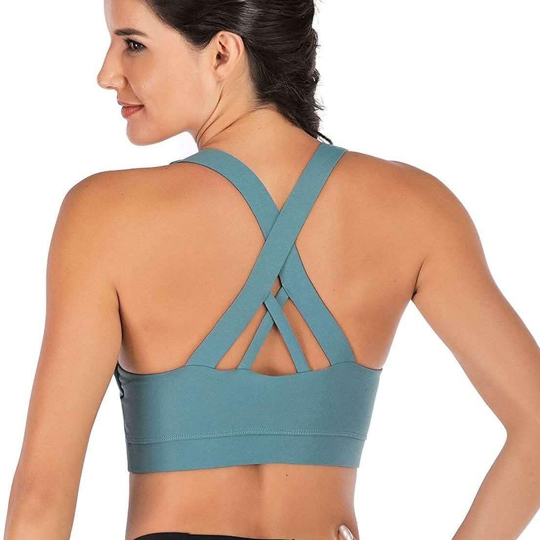 RUNNING GIRL Criss-Cross Back Padded Strappy Sports Bra DailySale
