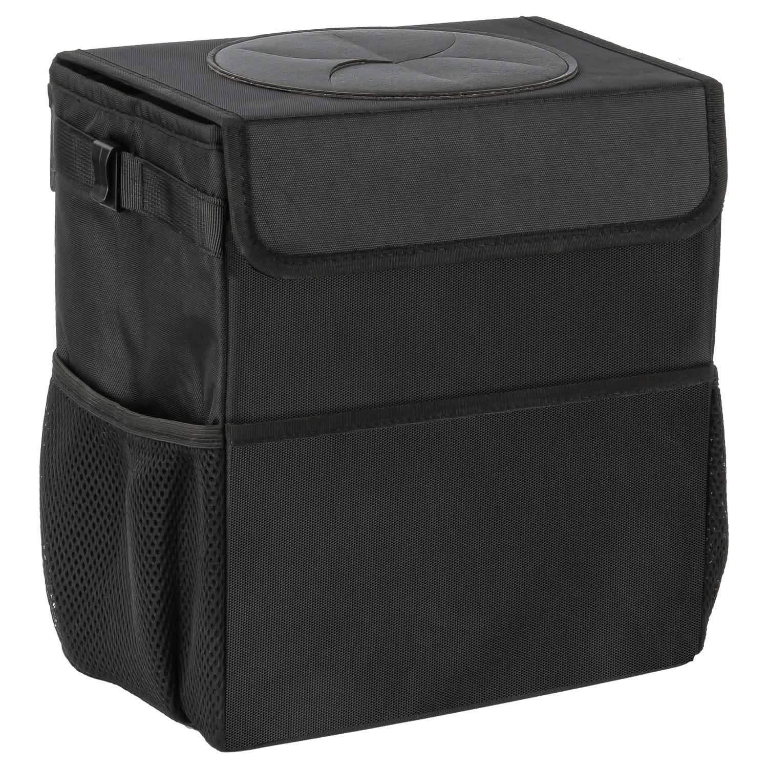 Ryhpez Car Trash Can with Lid - Car Trash Bag Hanging with Storage Pockets DailySale