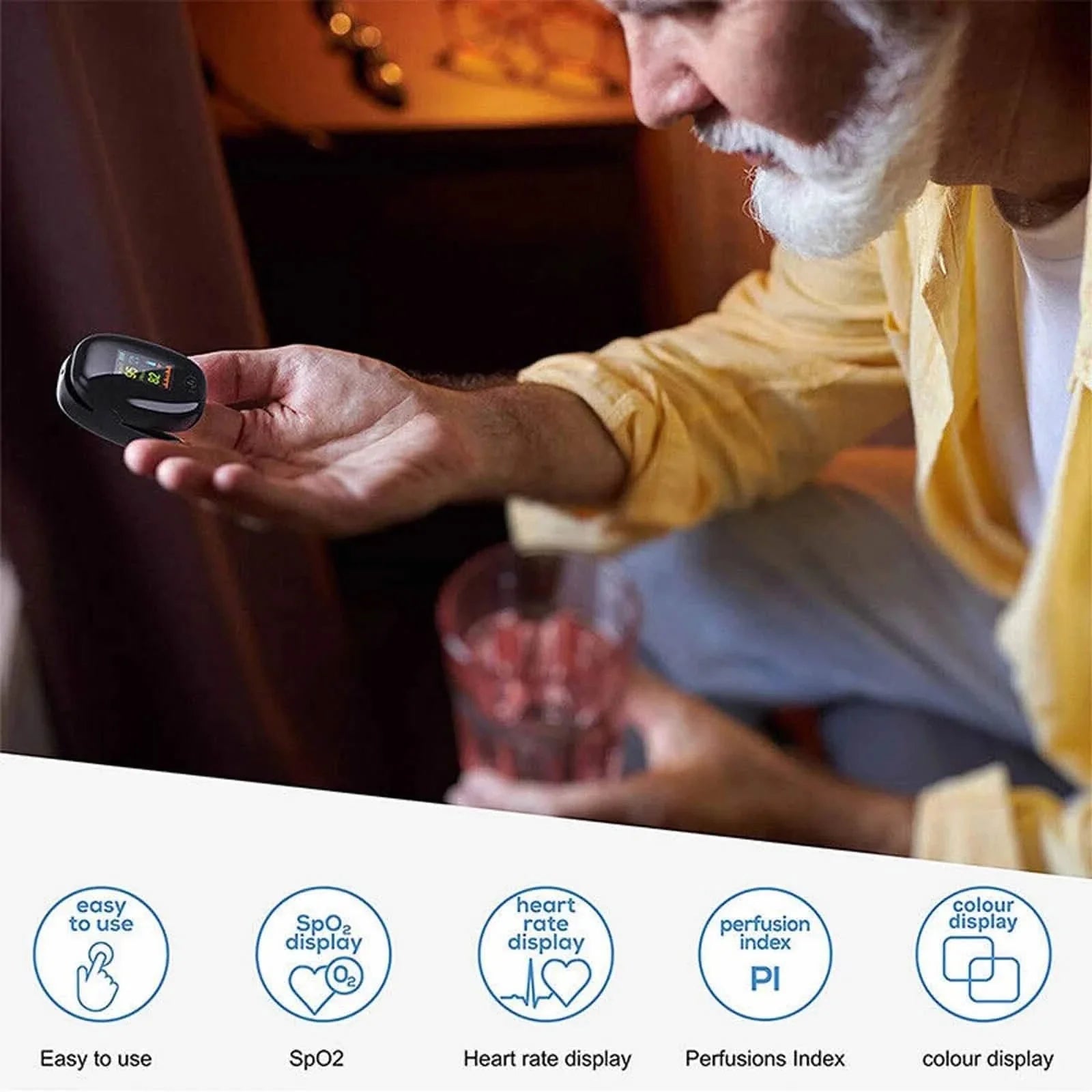 Finger Pulse Oximeter – Heart Rate & SPO2 Monitor DailySale