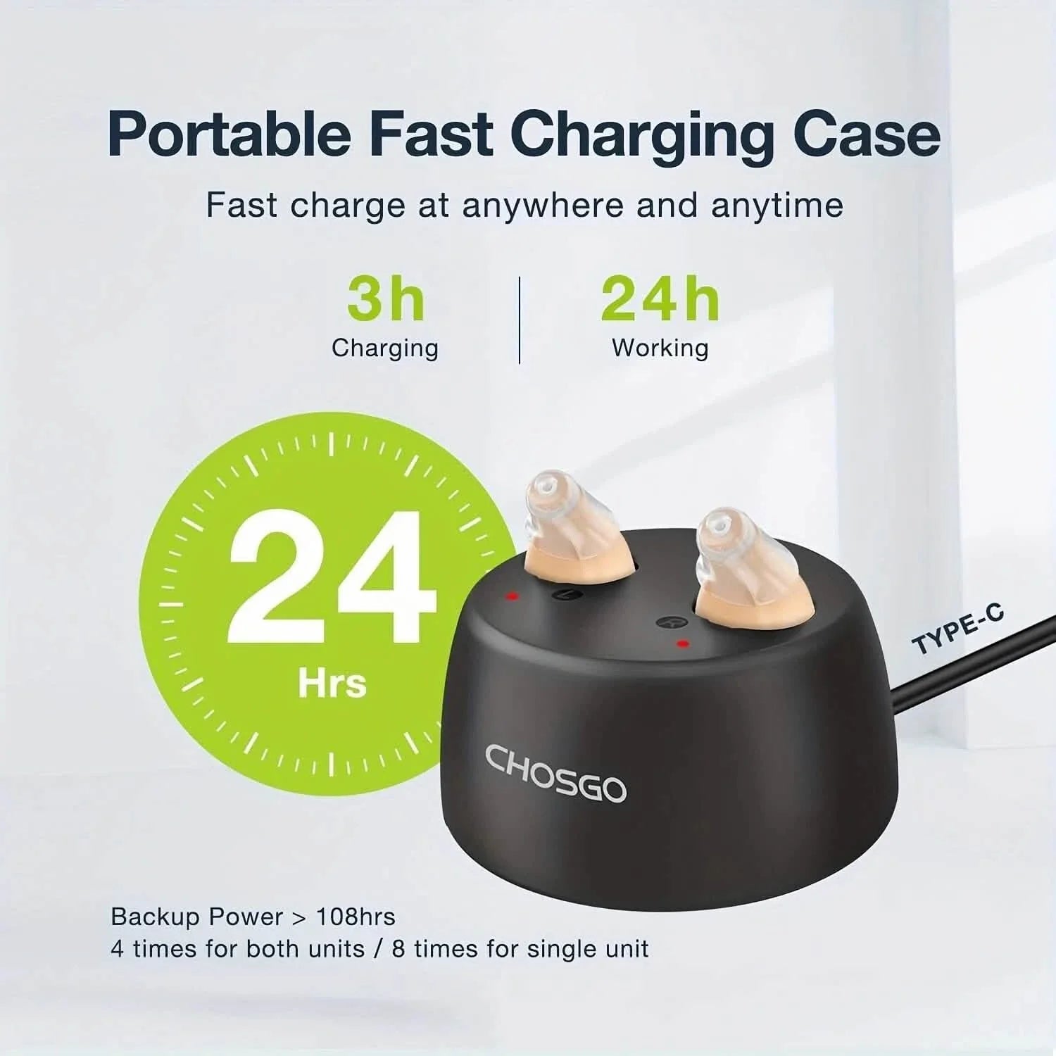 Rechargeable Hearing Aids – Invisible In-Ear, Noise Reduction, Volume Control DailySale
