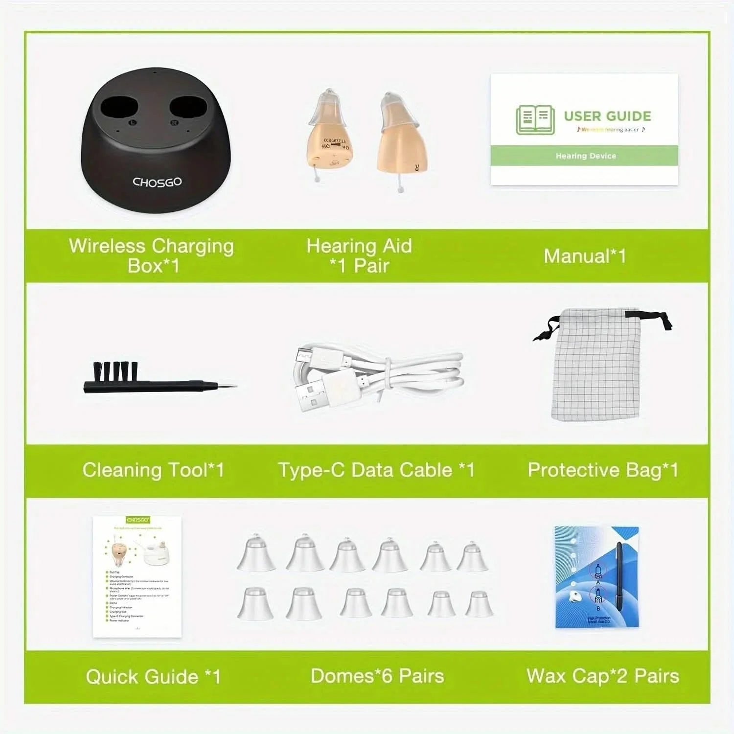 Rechargeable Hearing Aids – Invisible In-Ear, Noise Reduction, Volume Control DailySale