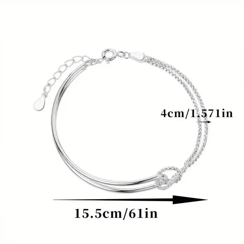 S925 Hypoallergenic Minimalist Geometric Collage Bracelet DailySale